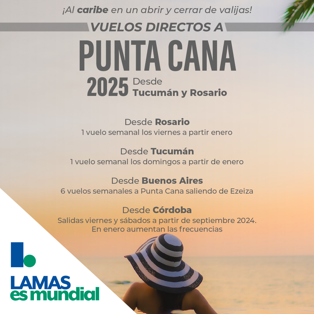 Vuelos directos a PUNTA CANA!!